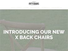 Tablet Screenshot of fiftychairs.com